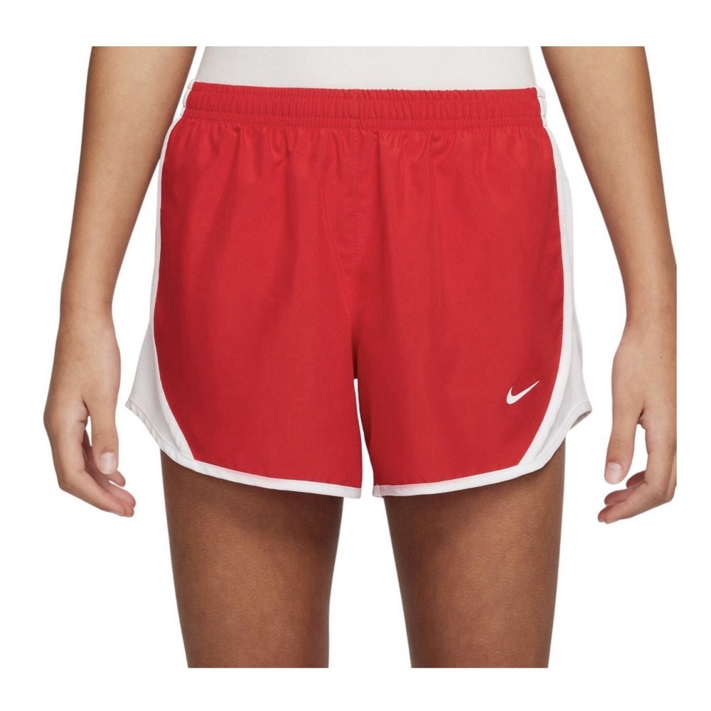 NWT Nike Girls Dry Tempo Running Shorts Size L Large Red White 848196-611